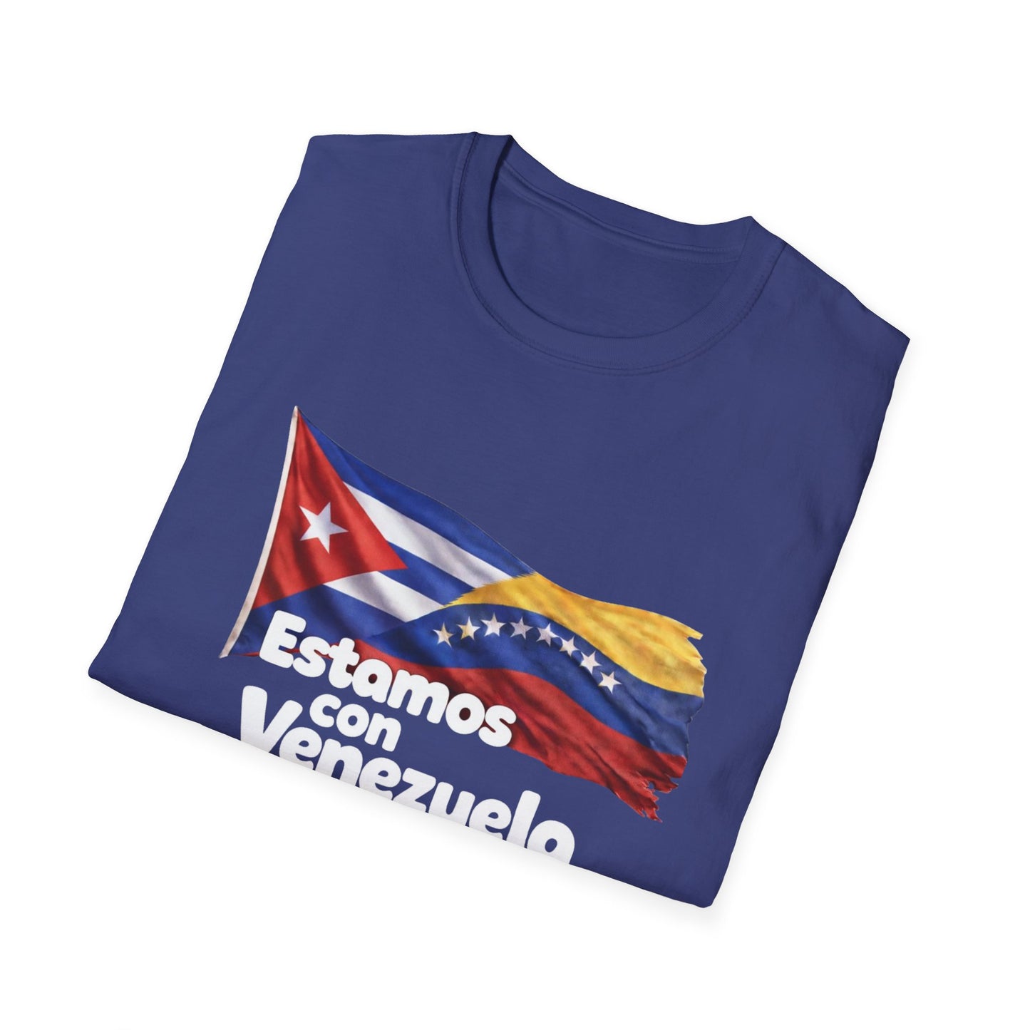 Cuba Estamos con Venezuela T-Shirt | Cuban and Venezuelan Flags, Solidarity Tee
