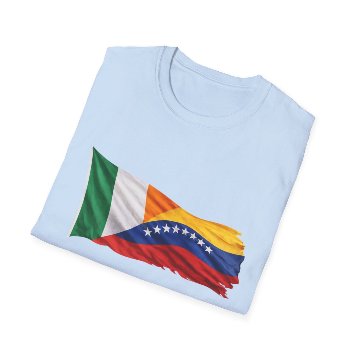 Venezuela Ireland Flag Mashup T-Shirt — Dual Heritage Pride Tee