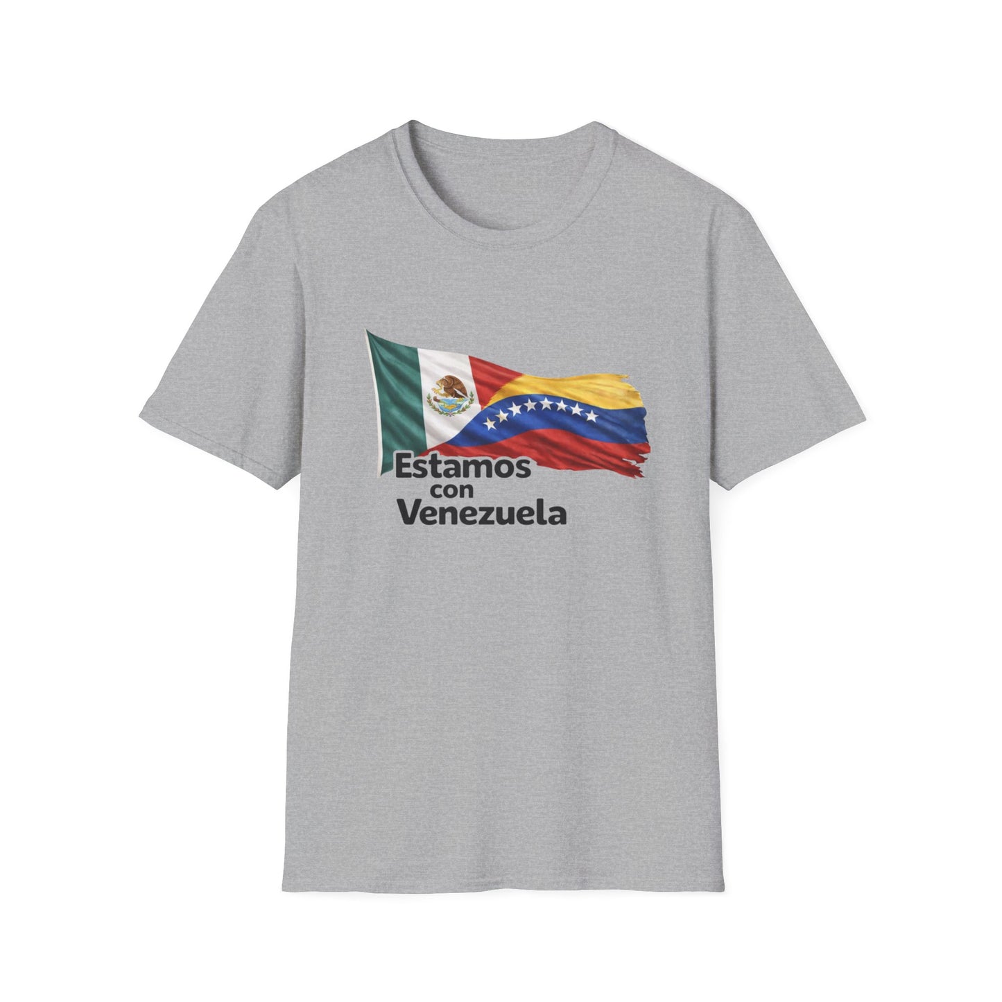 Mexico Estamos con Venezuela T-Shirt | Mexico and Venezuela Flags, Solidarity Tee
