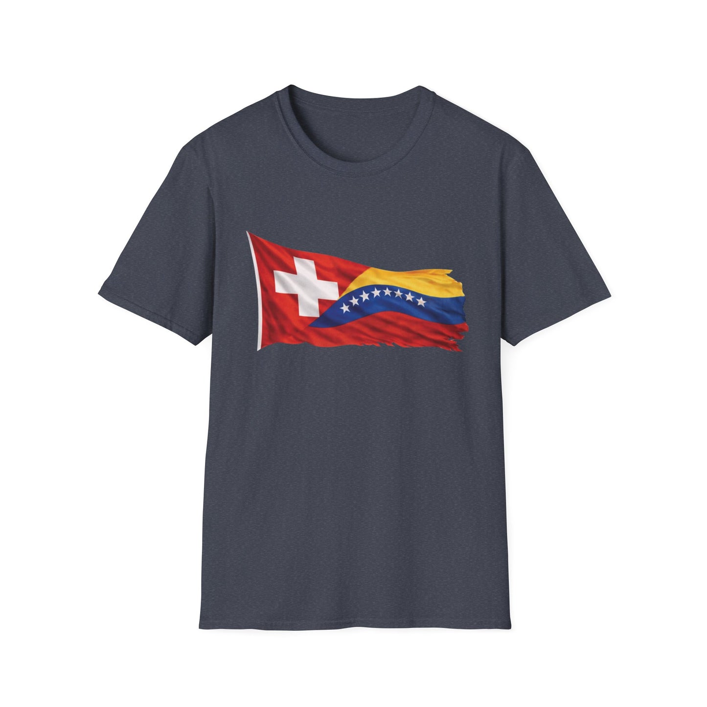 Venezuelan-Swiss Flag Graphic T-Shirt — Dual Heritage Pride Tee