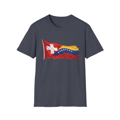 Venezuelan-Swiss Flag Graphic T-Shirt — Dual Heritage Pride Tee