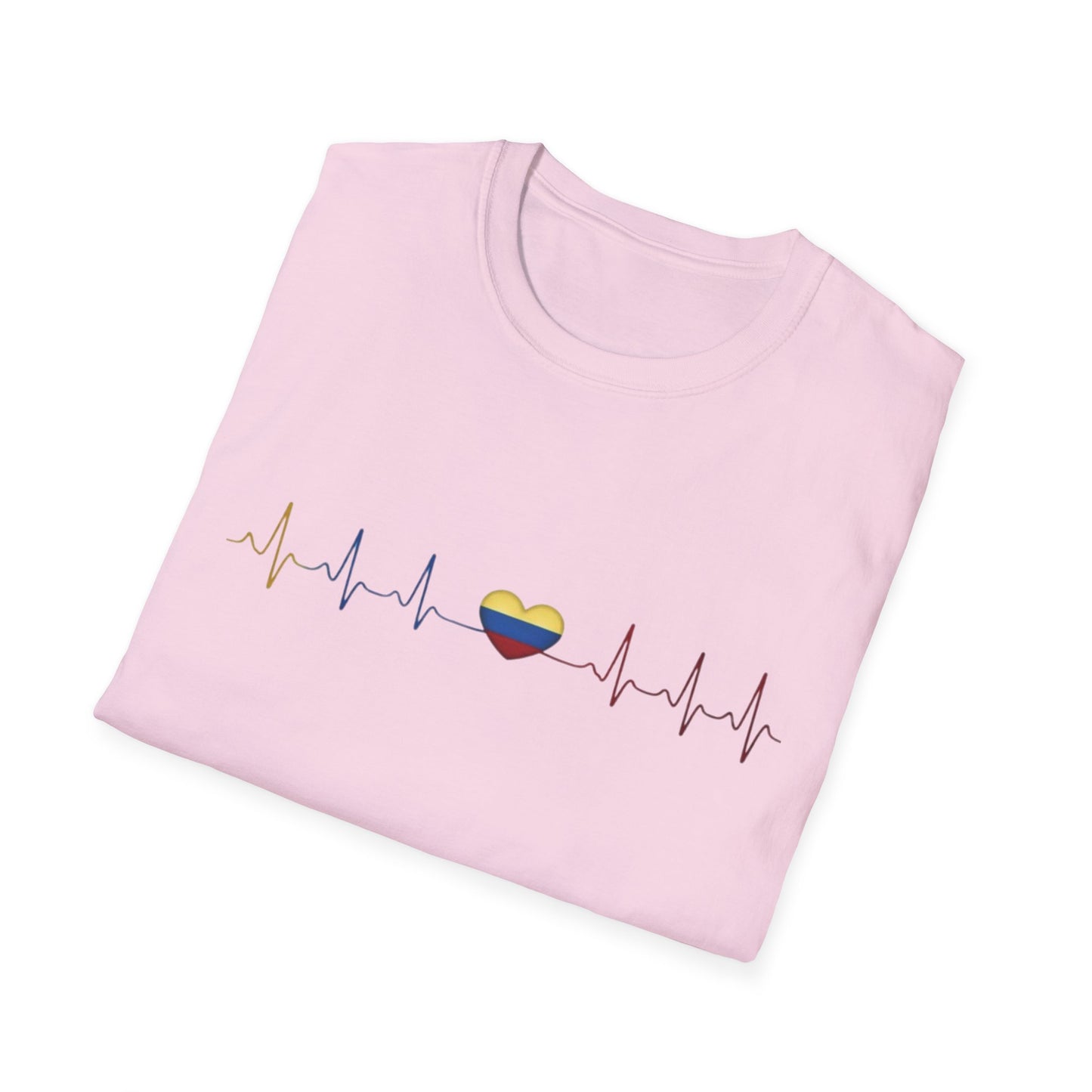 Venezuelan Flag Heartbeat Tee | Heart ECG Line with Venezuelan Flag Colors