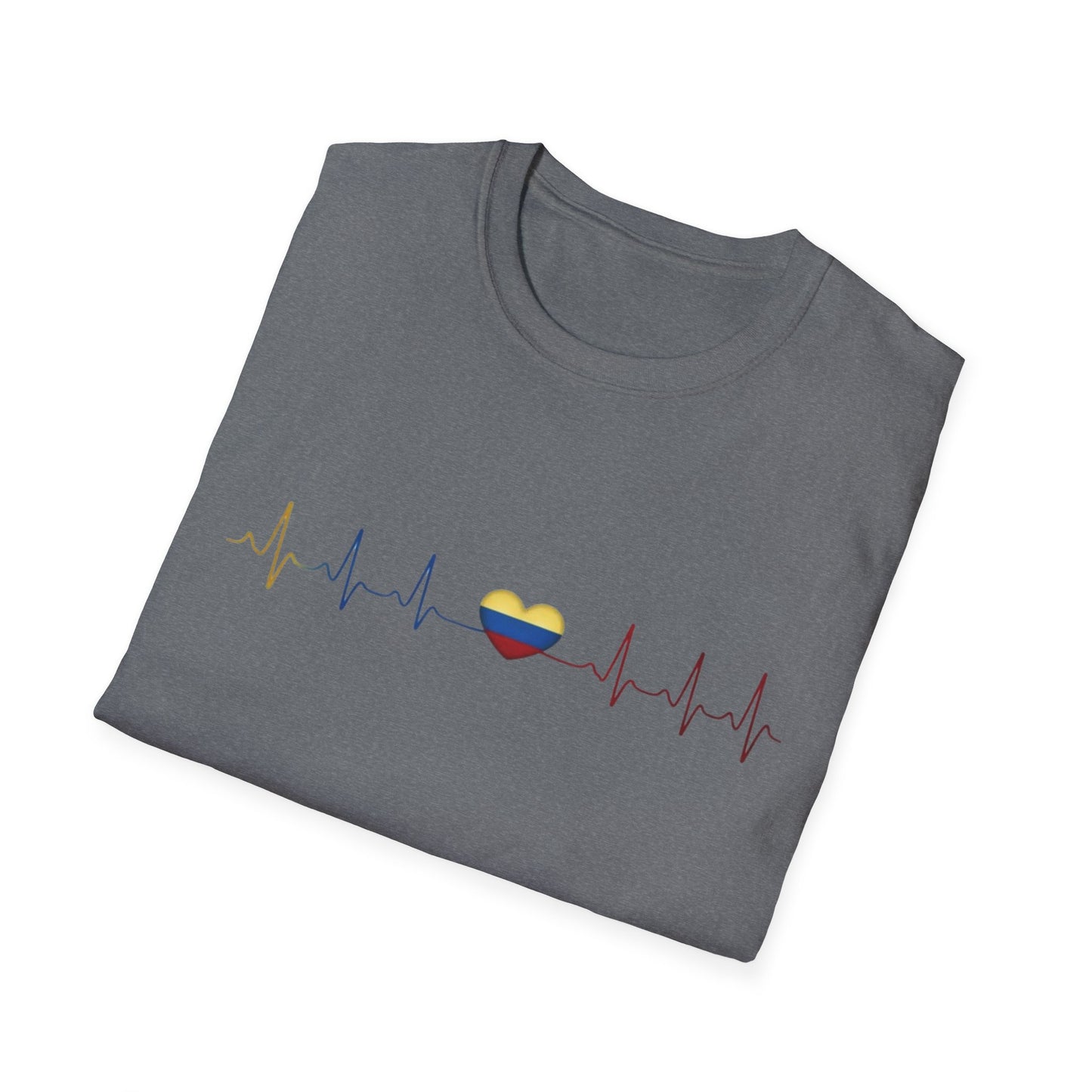 Venezuelan Flag Heartbeat Tee | Heart ECG Line with Venezuelan Flag Colors