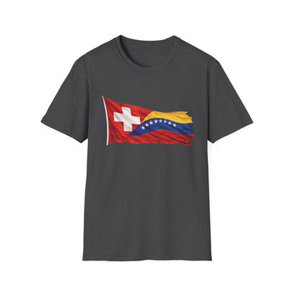 Venezuelan-Swiss Flag Graphic T-Shirt — Dual Heritage Pride Tee