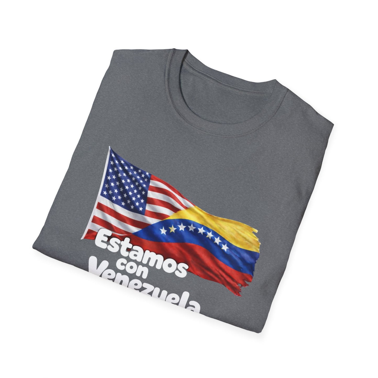 USA Estamos con Venezuela T-Shirt | US and Venezuela Flag Design