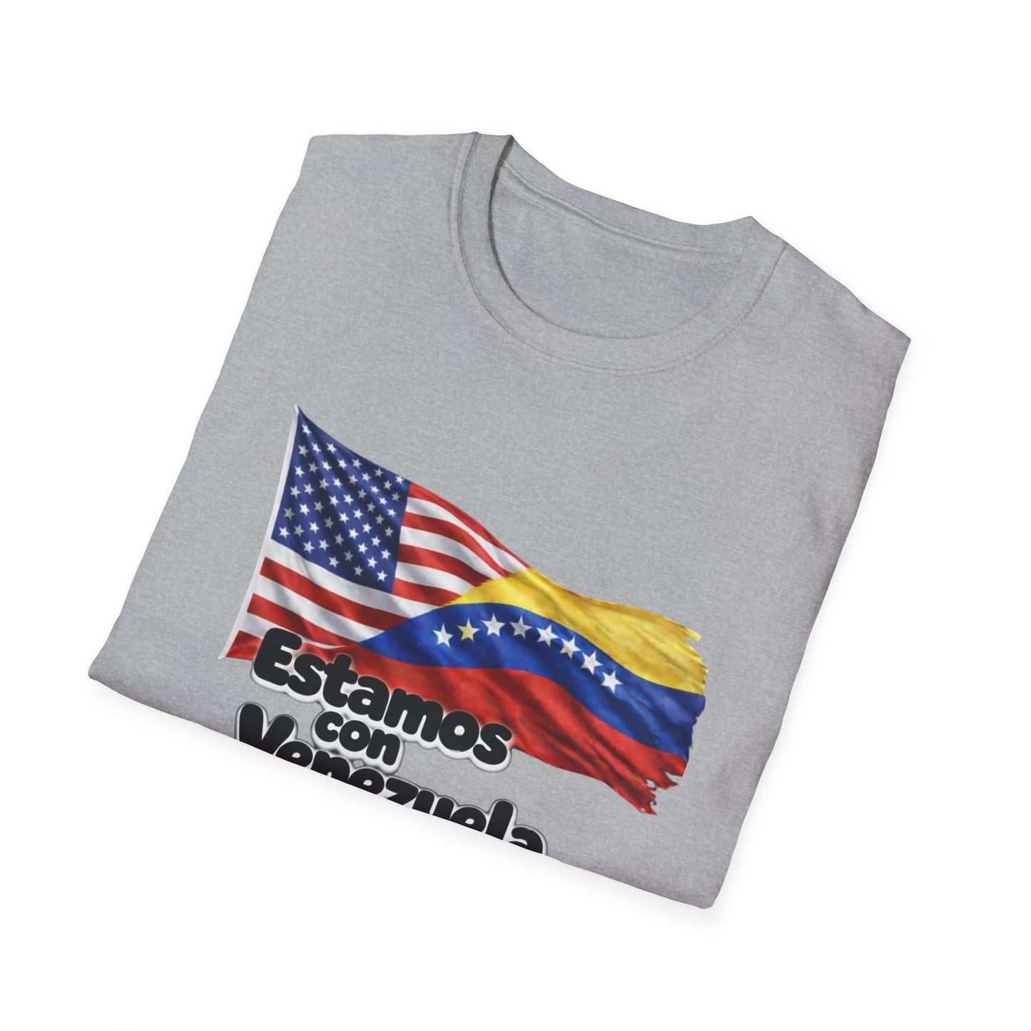 USA Estamos con Venezuela T-Shirt | US and Venezuela Flag Design