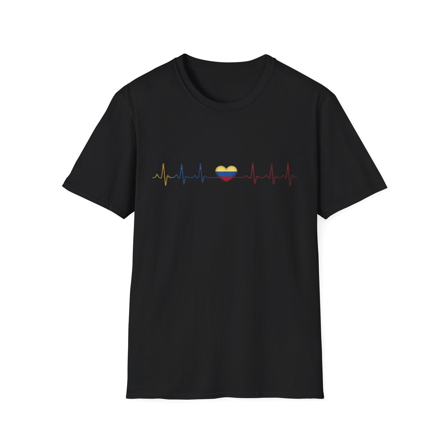 Venezuelan Flag Heartbeat Tee | Heart ECG Line with Venezuelan Flag Colors