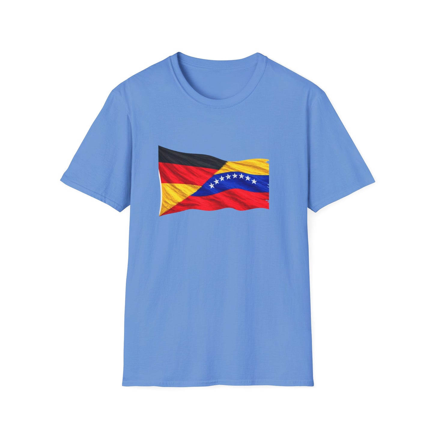 Venezuela Germany Flag Mashup T-Shirt | Waving Dual-Flag Design