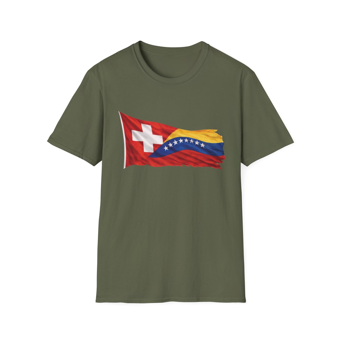 Venezuelan-Swiss Flag Graphic T-Shirt — Dual Heritage Pride Tee