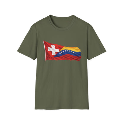 Venezuelan-Swiss Flag Graphic T-Shirt — Dual Heritage Pride Tee