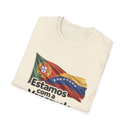 Portugal Estamos com a Venezuela T-Shirt | Portugal and Venezuela Flags, Solidarity Design