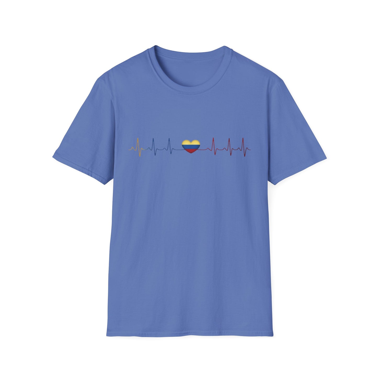 Venezuelan Flag Heartbeat Tee | Heart ECG Line with Venezuelan Flag Colors