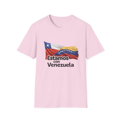 Chile Estamos con Venezuela T-Shirt | Venezuelan Flag Support Tee