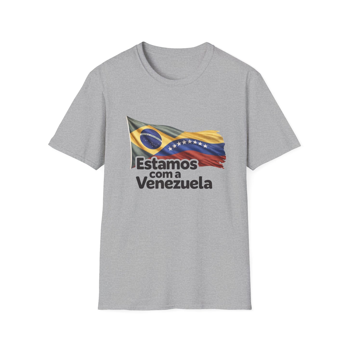 Brazil Estamos com a Venezuela T-Shirt | Waving Venezuela Flag Design