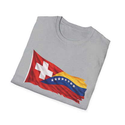 Venezuelan-Swiss Flag Graphic T-Shirt — Dual Heritage Pride Tee