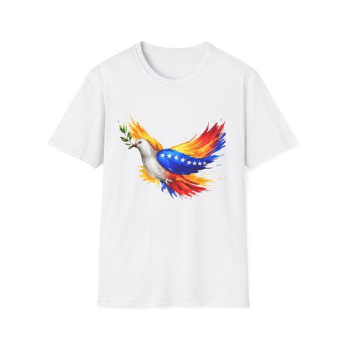 Patriotic Dove T-Shirt | Peace Dove with Olive Branch and Flag Wings