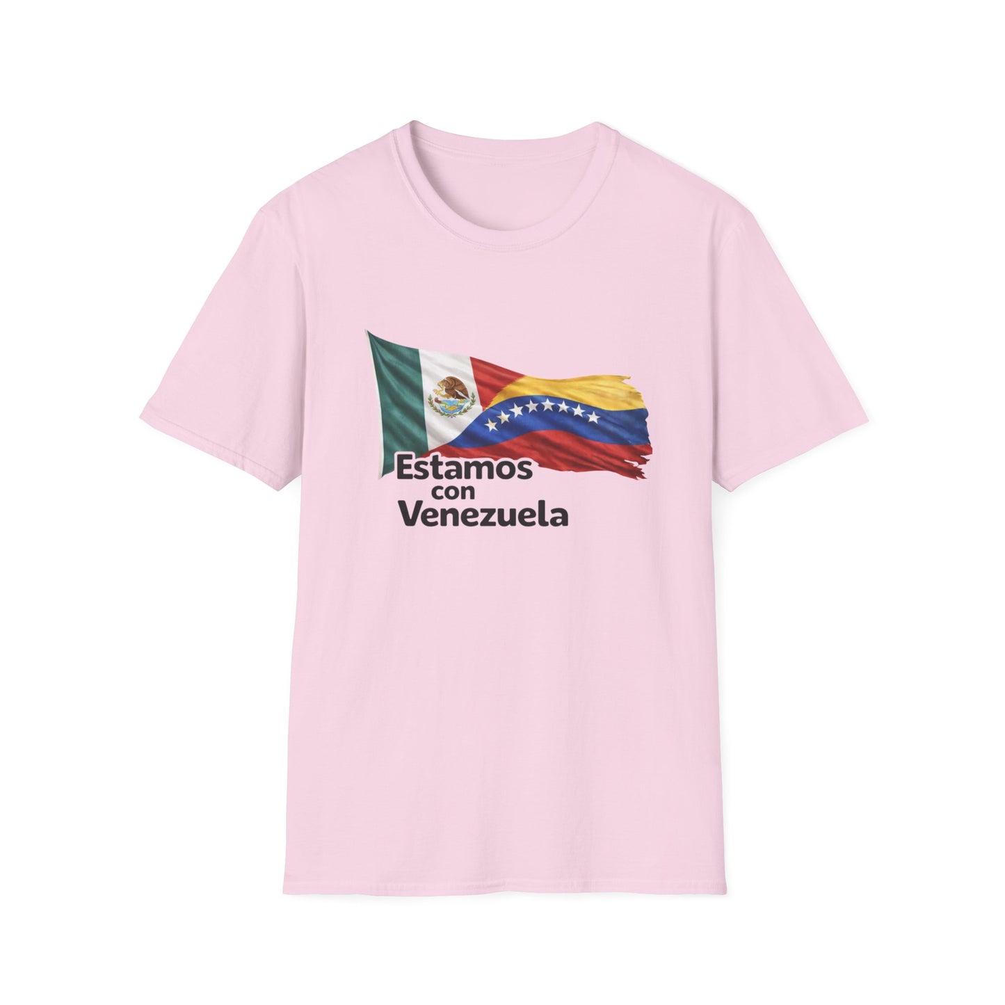 Mexico Estamos con Venezuela T-Shirt | Mexico and Venezuela Flags, Solidarity Tee
