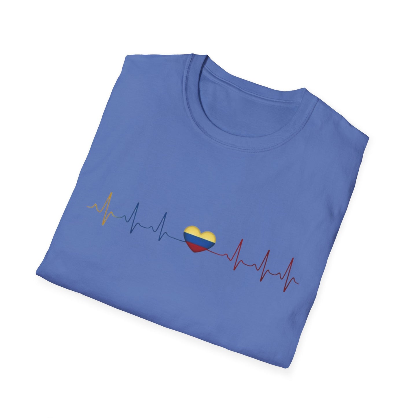Venezuelan Flag Heartbeat Tee | Heart ECG Line with Venezuelan Flag Colors