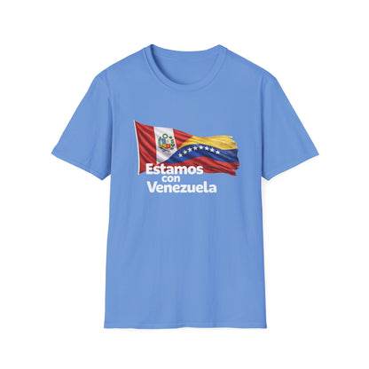 Peru Estamos con Venezuela T-Shirt | Venezuelan Flag Support, Spanish Text
