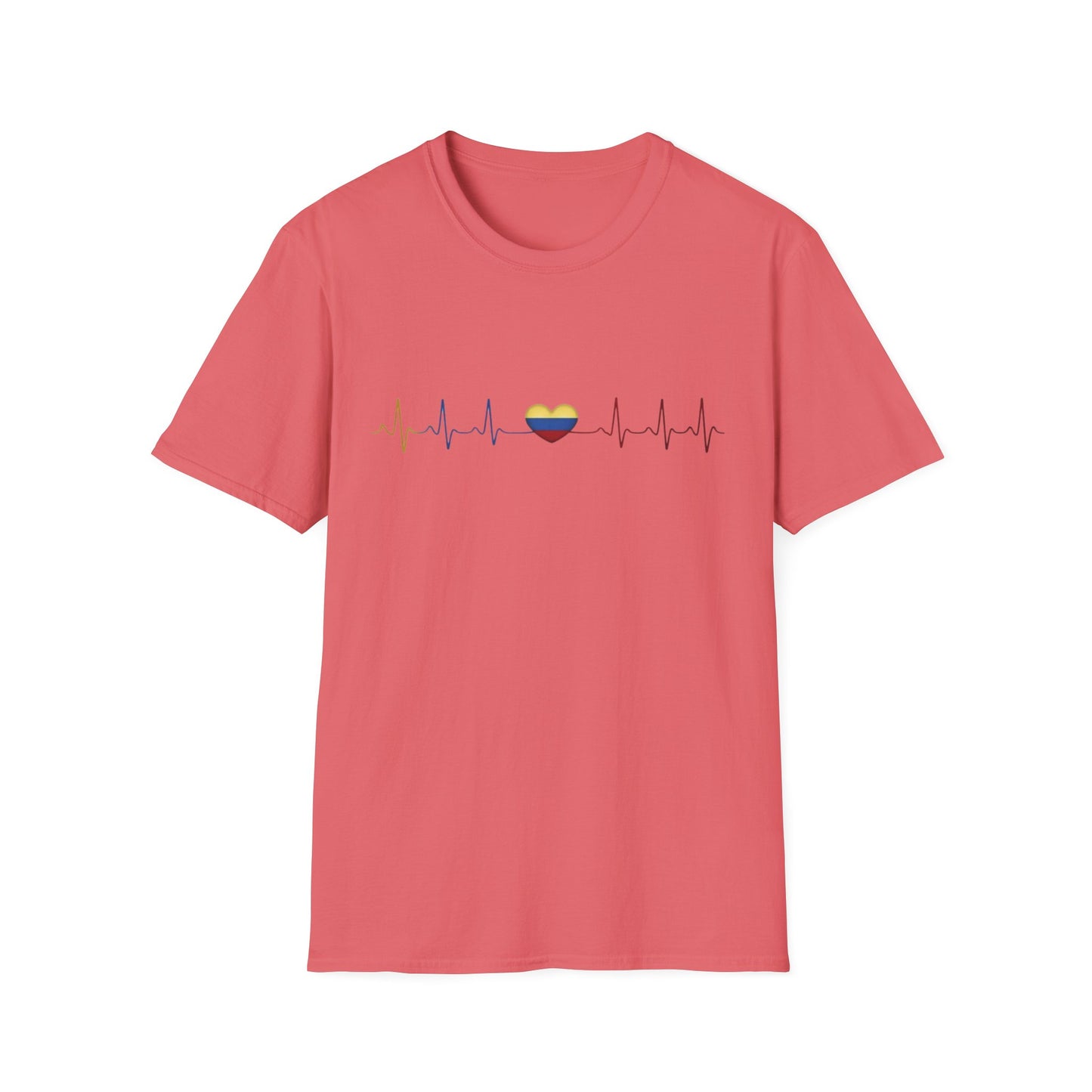 Venezuelan Flag Heartbeat Tee | Heart ECG Line with Venezuelan Flag Colors