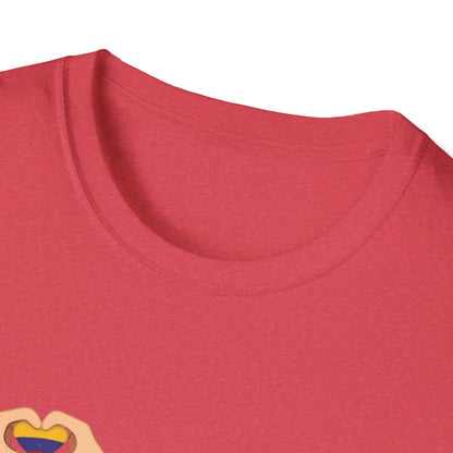 We're with you Venezuela T-Shirt | Heart Hands, Support, Venezuelan Colors