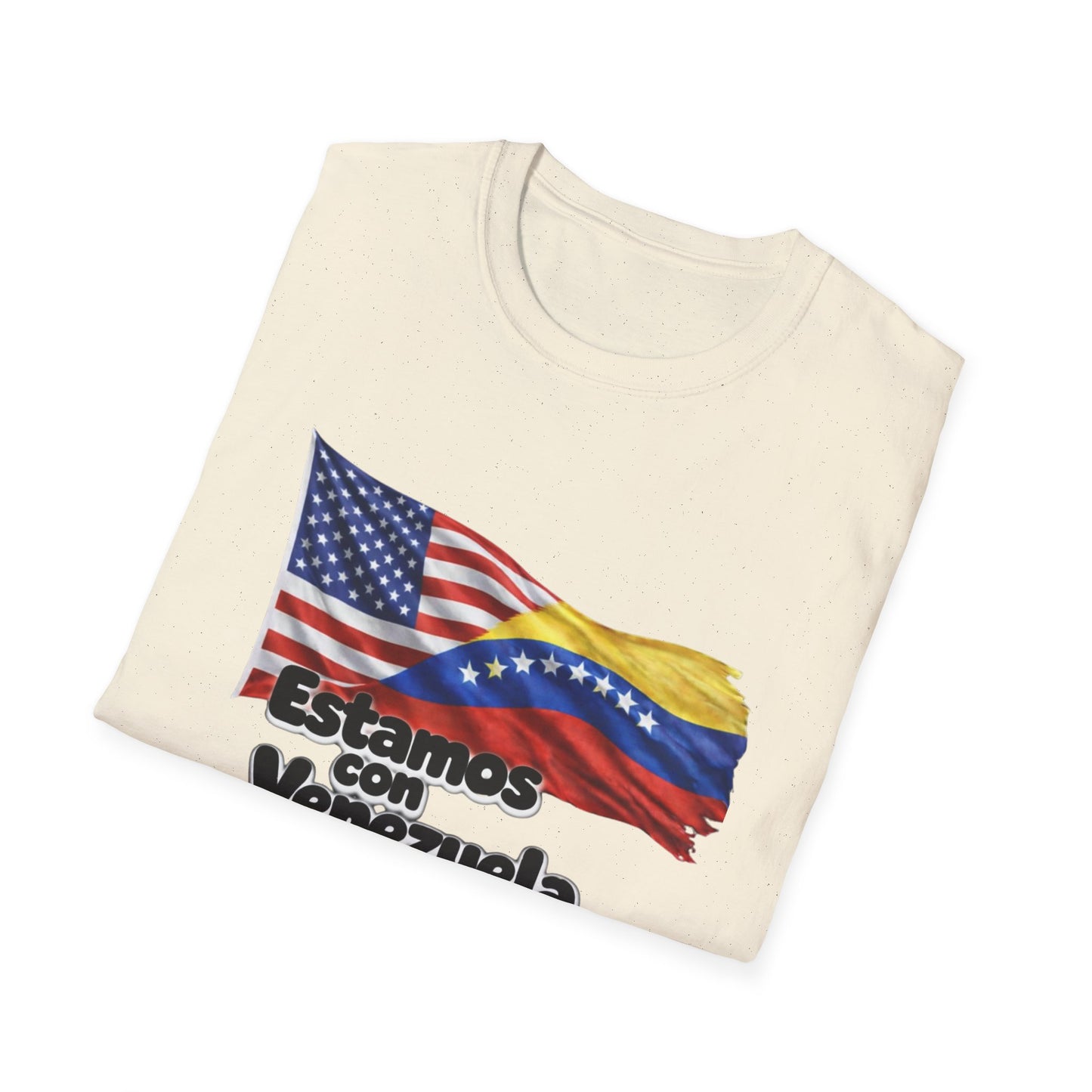 USA Estamos con Venezuela T-Shirt | US and Venezuela Flag Design