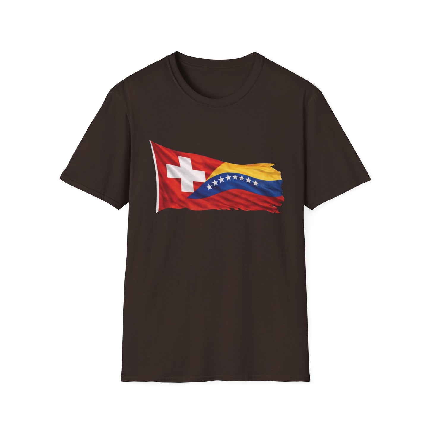 Venezuelan-Swiss Flag Graphic T-Shirt — Dual Heritage Pride Tee