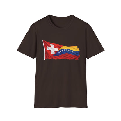 Venezuelan-Swiss Flag Graphic T-Shirt — Dual Heritage Pride Tee
