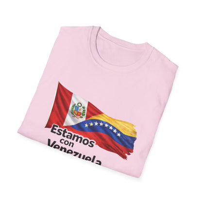 Peru Estamos con Venezuela T-Shirt | Venezuelan Flag Support, Spanish Text