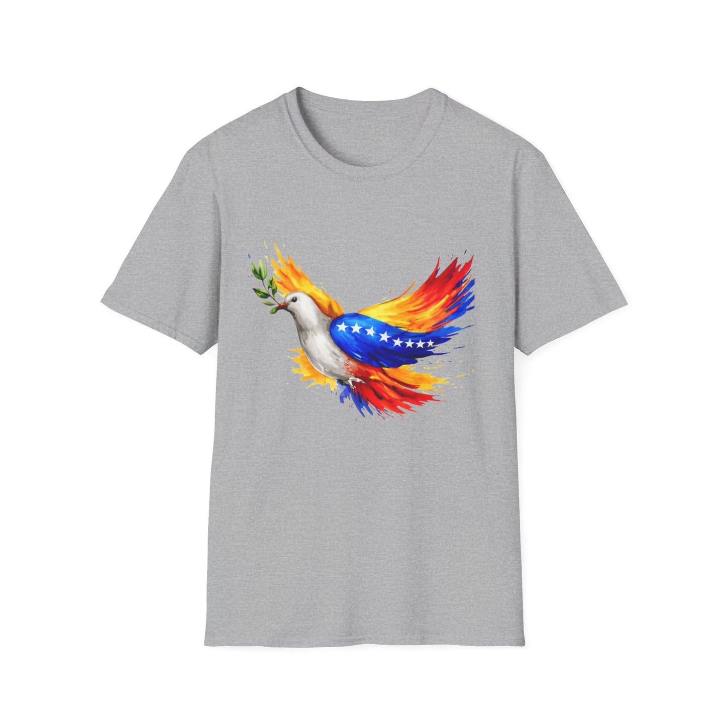 Patriotic Dove T-Shirt | Peace Dove with Olive Branch and Flag Wings