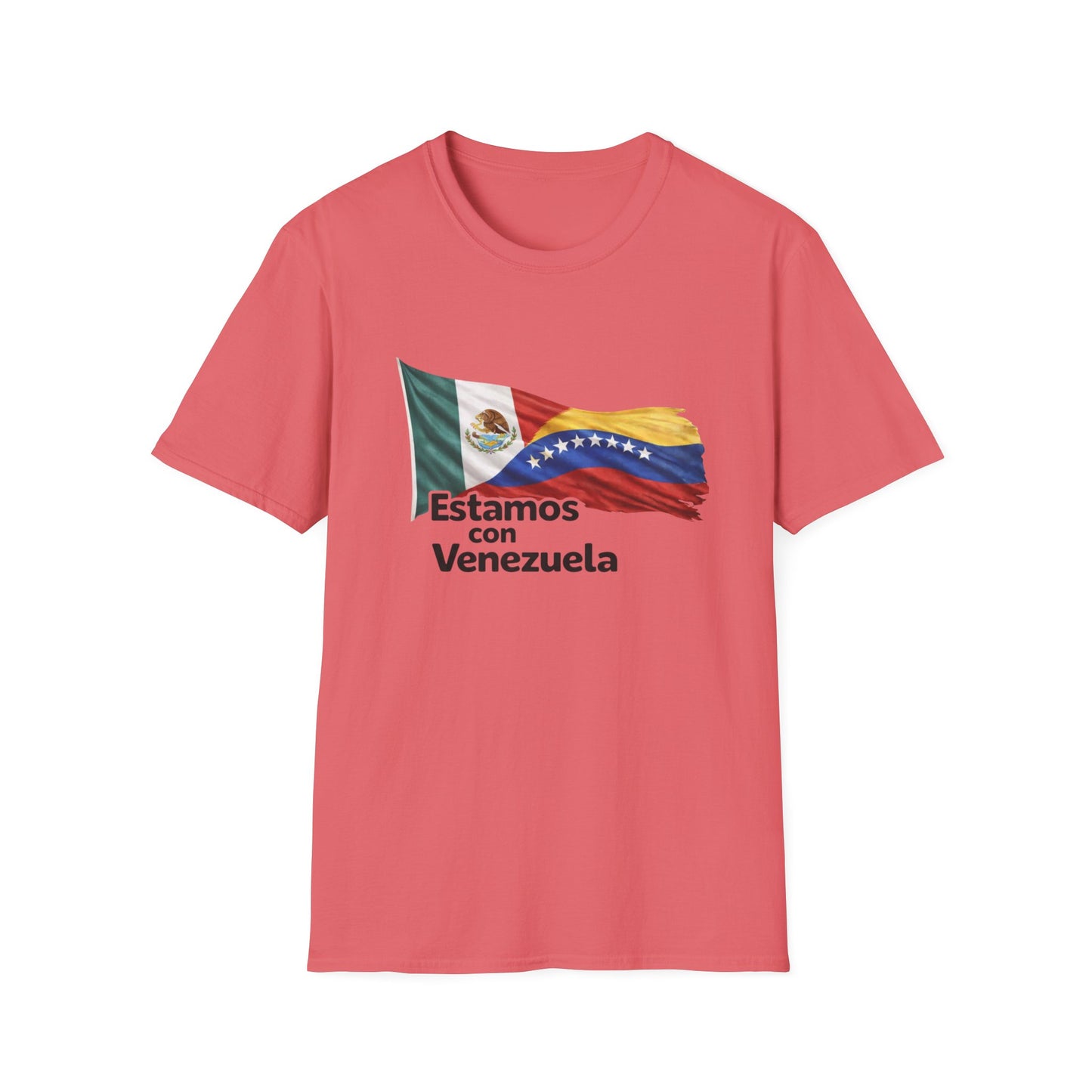 Mexico Estamos con Venezuela T-Shirt | Mexico and Venezuela Flags, Solidarity Tee
