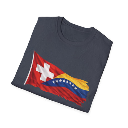 Venezuelan-Swiss Flag Graphic T-Shirt — Dual Heritage Pride Tee