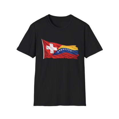 Venezuelan-Swiss Flag Graphic T-Shirt — Dual Heritage Pride Tee