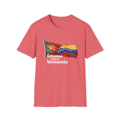 Portugal Estamos com a Venezuela T-Shirt | Portugal and Venezuela Flags, Solidarity Design
