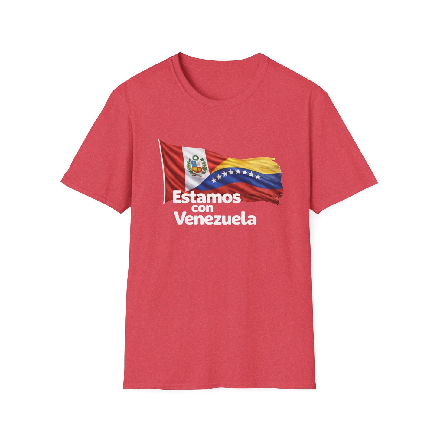 Peru Estamos con Venezuela T-Shirt | Venezuelan Flag Support, Spanish Text
