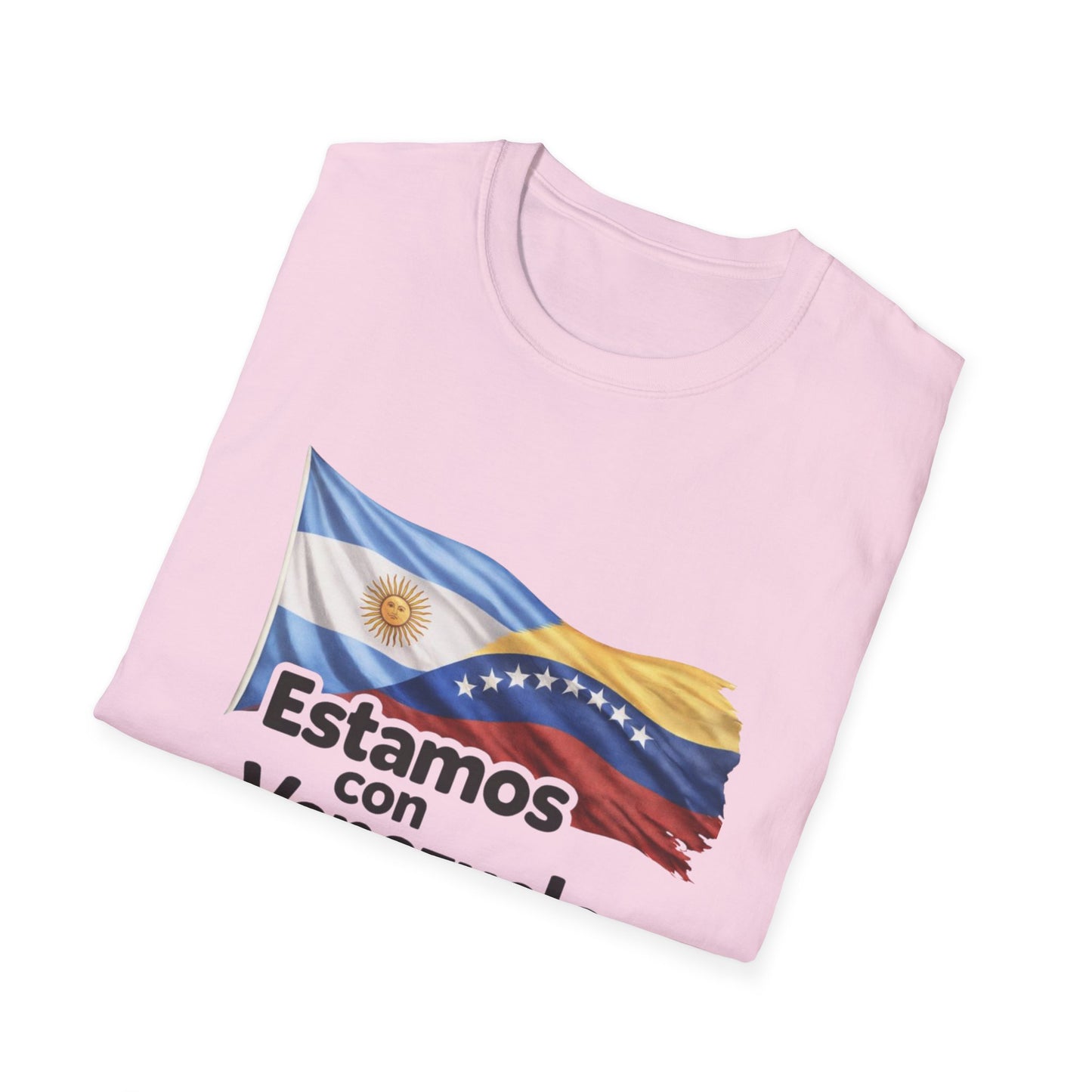 Argentina Estamos con Venezuela T-Shirt | Argentina and Venezuela Flags, Solidarity Design