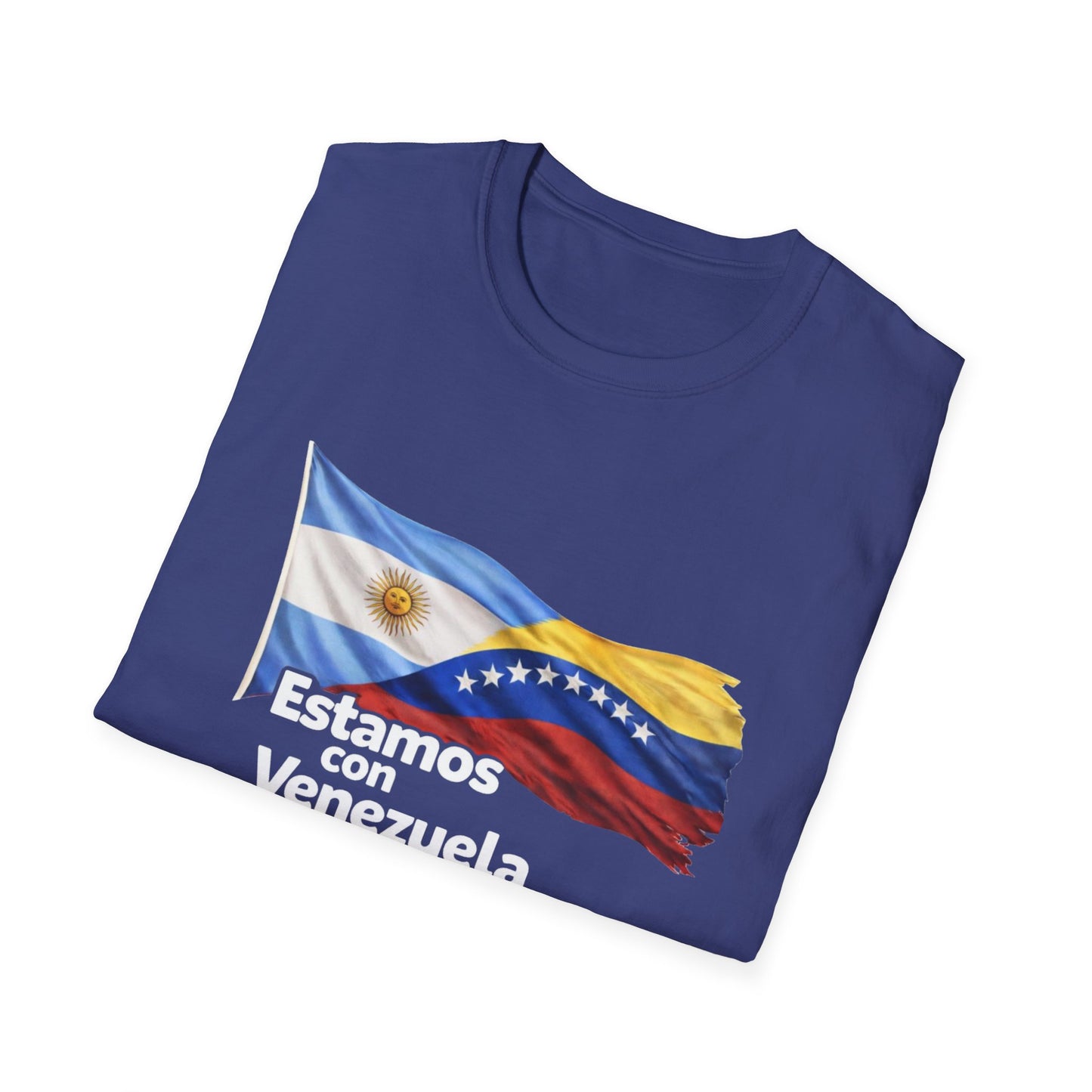 Argentina Estamos con Venezuela T-Shirt | Argentina and Venezuela Flags, Solidarity Design