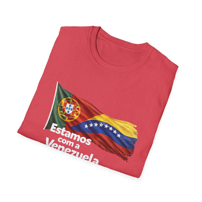 Portugal Estamos com a Venezuela T-Shirt | Portugal and Venezuela Flags, Solidarity Design