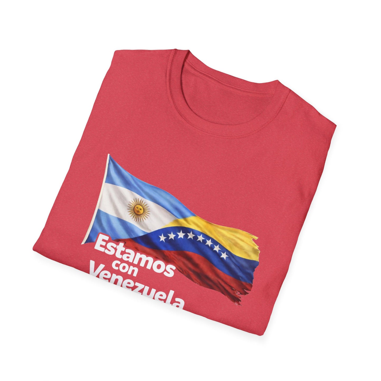 Argentina Estamos con Venezuela T-Shirt | Argentina and Venezuela Flags, Solidarity Design