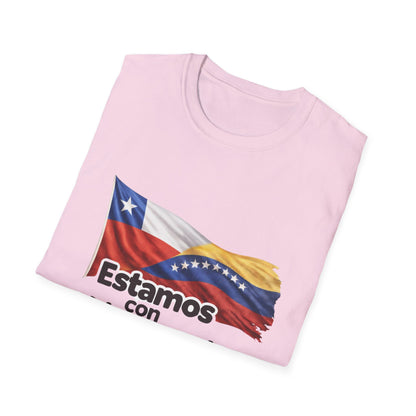 Chile Estamos con Venezuela T-Shirt | Venezuelan Flag Support Tee