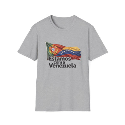 Portugal Estamos com a Venezuela T-Shirt | Portugal and Venezuela Flags, Solidarity Design