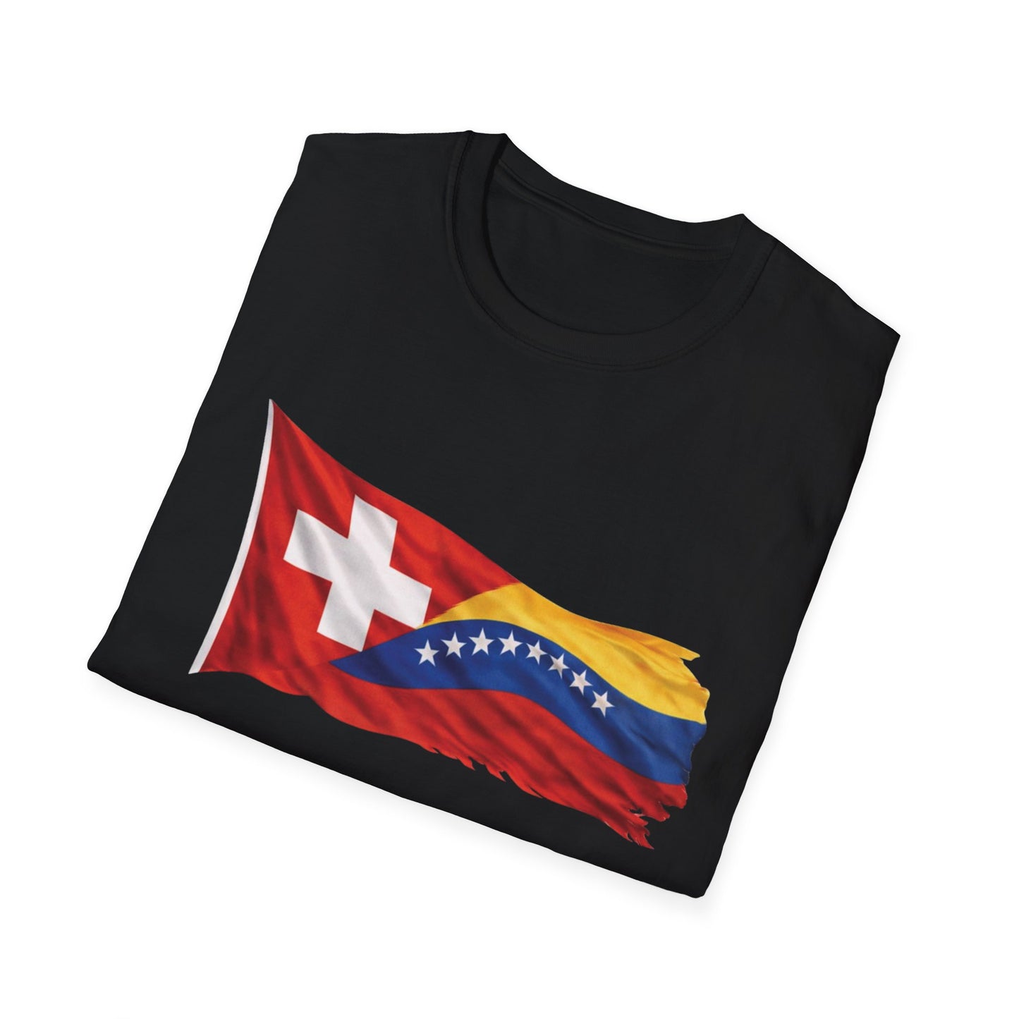 Venezuelan-Swiss Flag Graphic T-Shirt — Dual Heritage Pride Tee